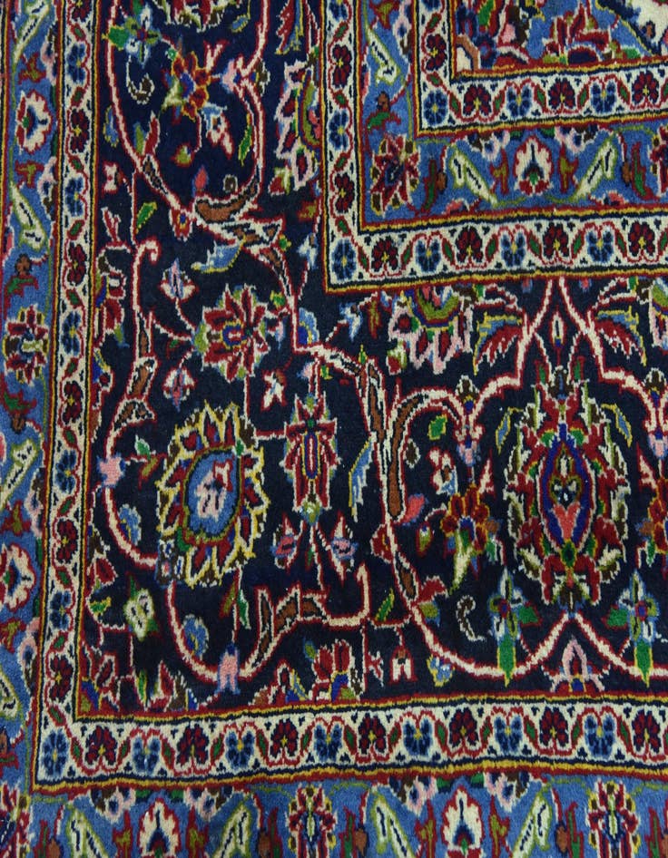 Detail image of  9' 7 x 13' 6  Hand Knotted Kashan Persian Wool Rug