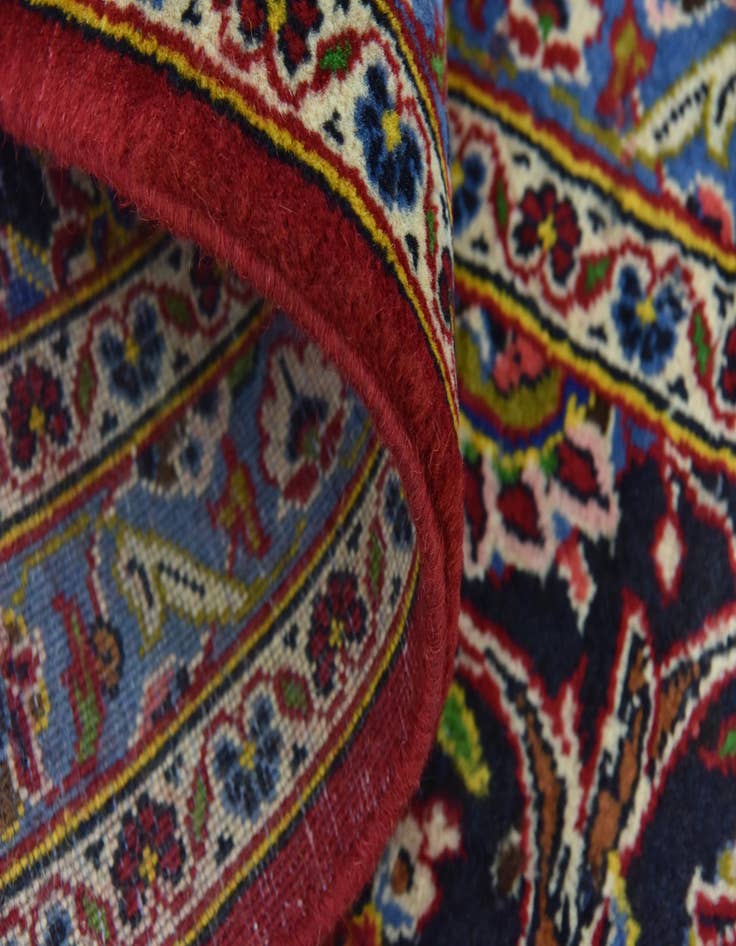 Detail image of  9' 7 x 13' 6  Hand Knotted Kashan Persian Wool Rug