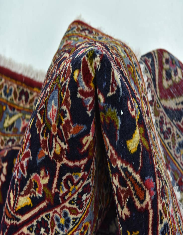 Detail image of  9' 7 x 13' 3  Hand Knotted Kashan Persian Wool Rug