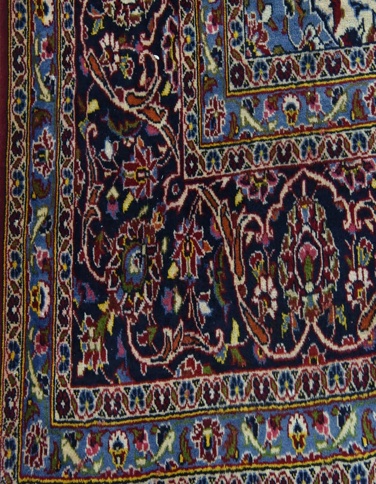 Detail image of  9' 7 x 13' 3  Hand Knotted Kashan Persian Wool Rug