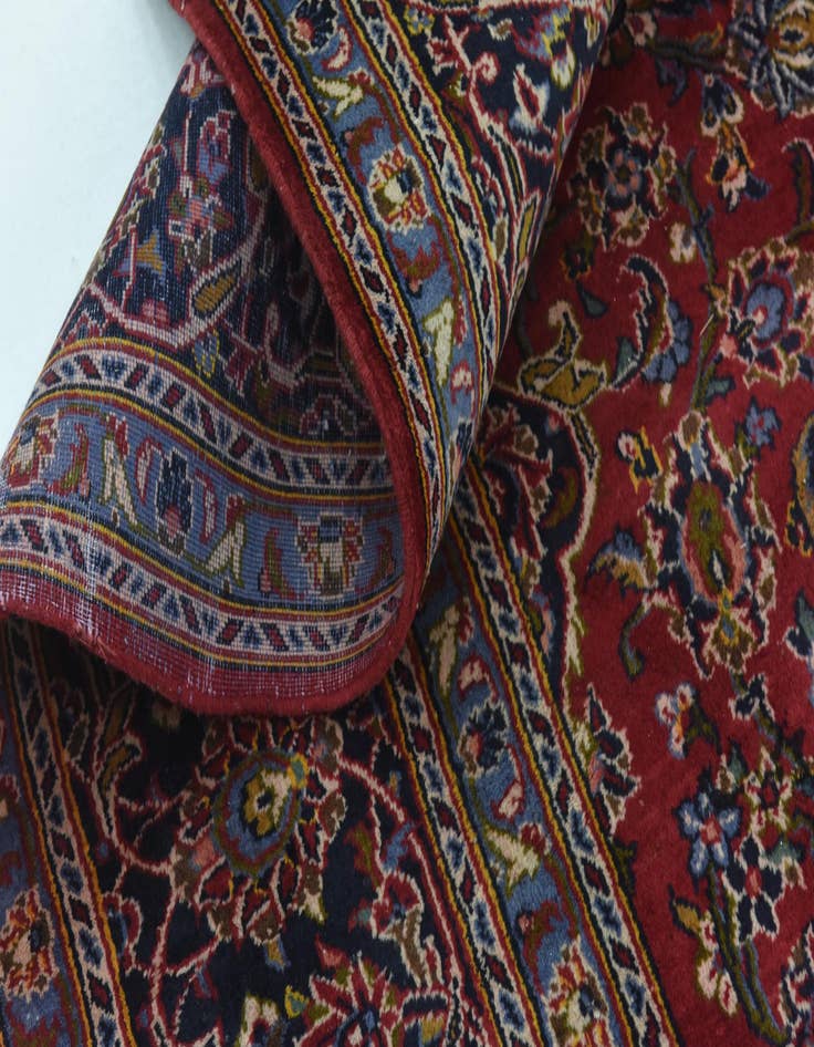 Detail image of  9' 9 x 12' 10  Hand Knotted Kashan Persian Wool Rug