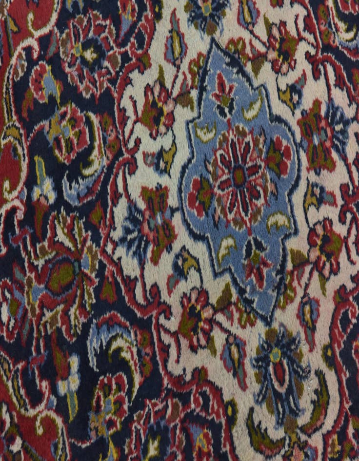 Detail image of  9' 9 x 12' 10  Hand Knotted Kashan Persian Wool Rug