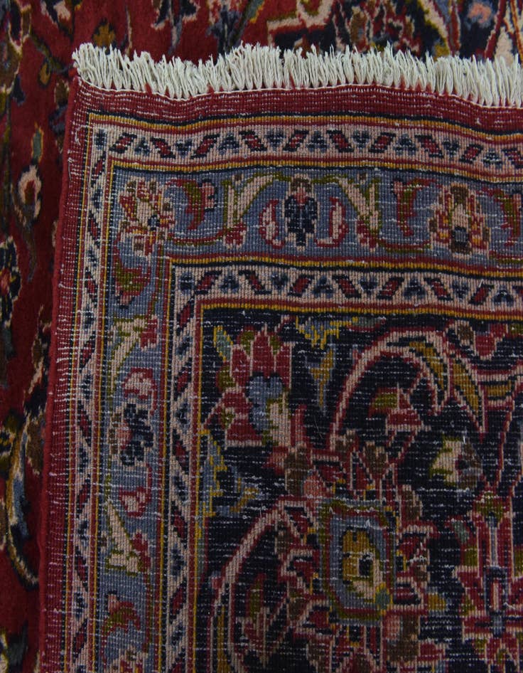 Detail image of  9' 9 x 12' 10  Hand Knotted Kashan Persian Wool Rug