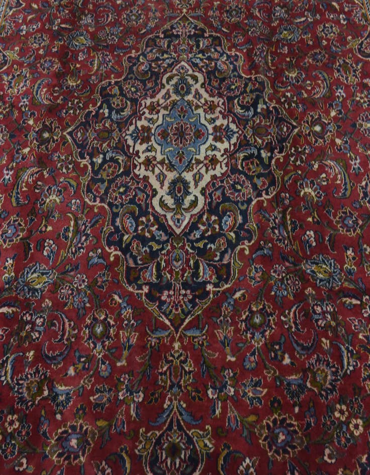 Detail image of  9' 9 x 12' 10  Hand Knotted Kashan Persian Wool Rug