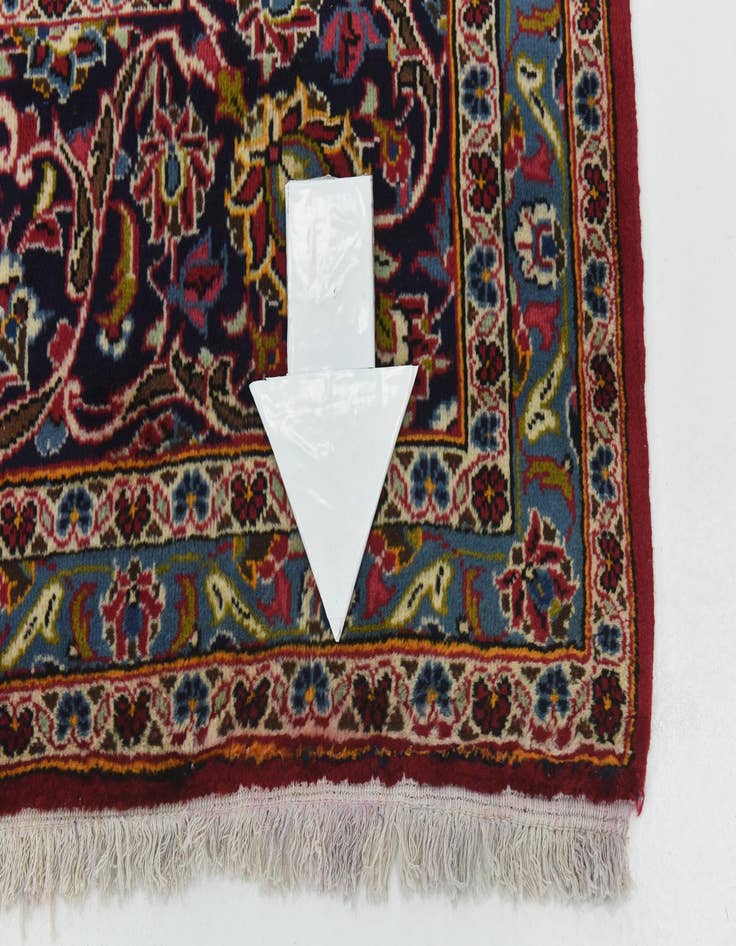 Detail image of  9' 9 x 13' 2  Hand Knotted Kashan Persian Wool Rug