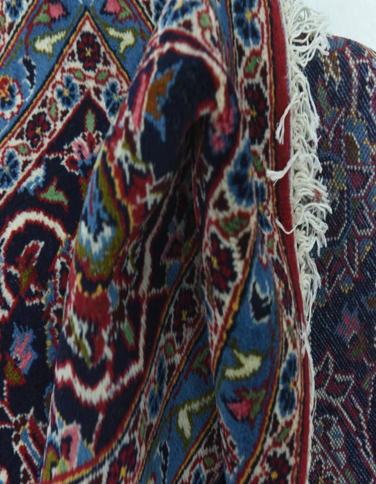 Detail image of  9' 6 x 13'  Hand Knotted Kashan Persian Wool Rug