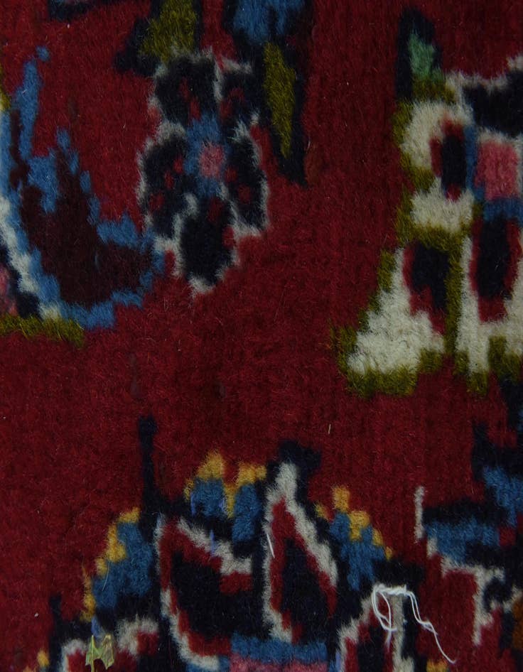 Detail image of  9' 6 x 13'  Hand Knotted Kashan Persian Wool Rug