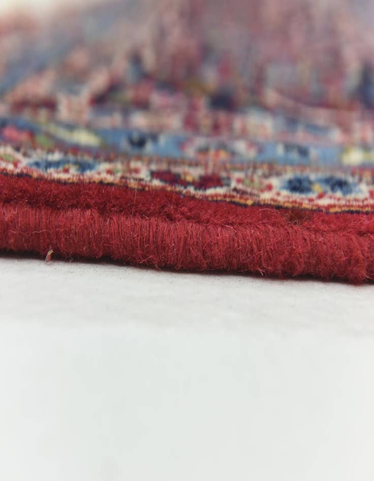 Detail image of  9' 6 x 13'  Hand Knotted Kashan Persian Wool Rug