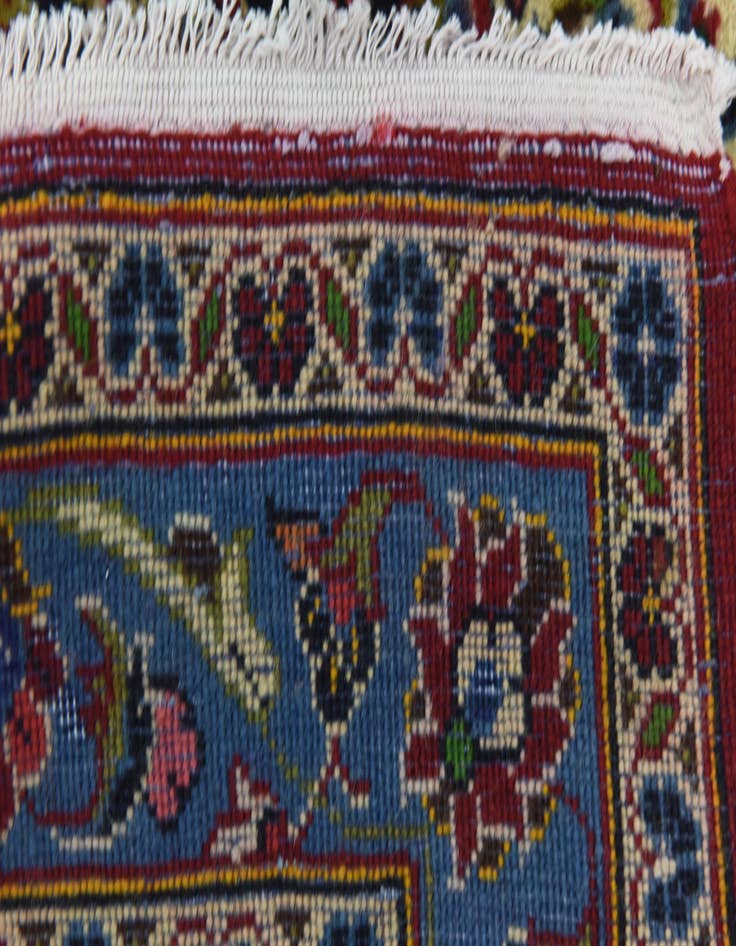 Detail image of  9' 8 x 13' 8  Hand Knotted Kashan Persian Wool Rug