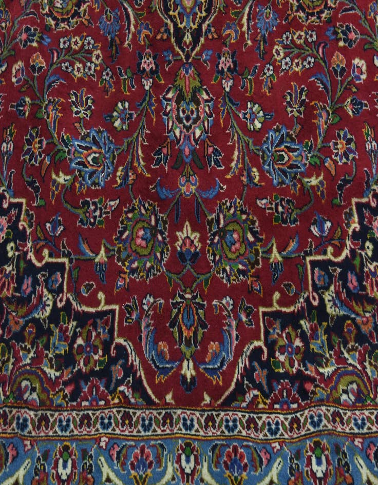 Detail image of  9' 8 x 13' 8  Hand Knotted Kashan Persian Wool Rug