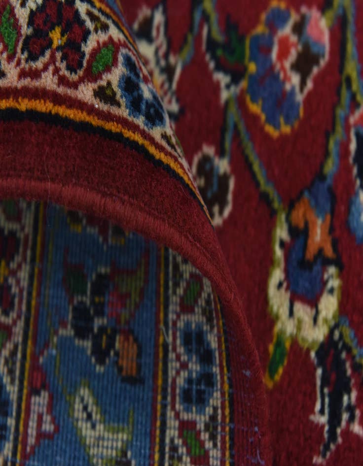 Detail image of  9' 8 x 13' 8  Hand Knotted Kashan Persian Wool Rug