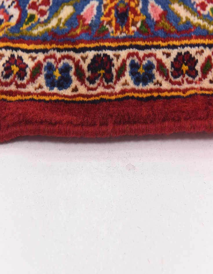 Detail image of  9' 9 x 13'  Hand Knotted Kashan Persian Wool Rug