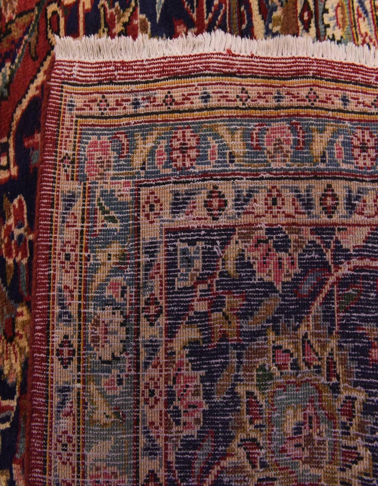 Detail image of  9' 6 x 12' 8  Hand Knotted Kashan Persian Wool Rug