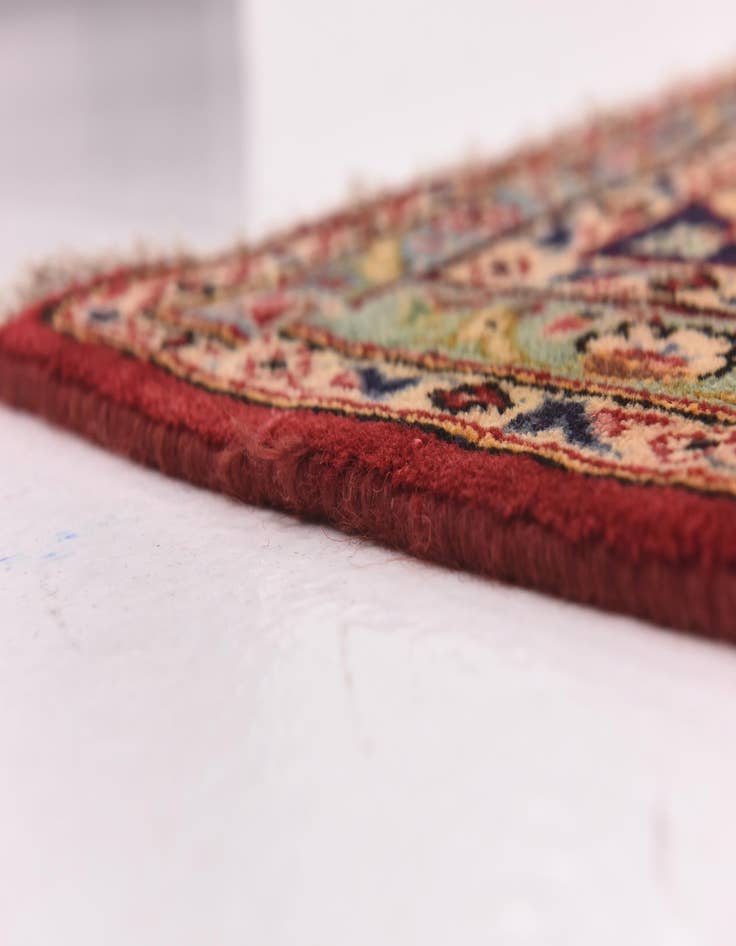 Detail image of  9' 6 x 12' 8  Hand Knotted Kashan Persian Wool Rug