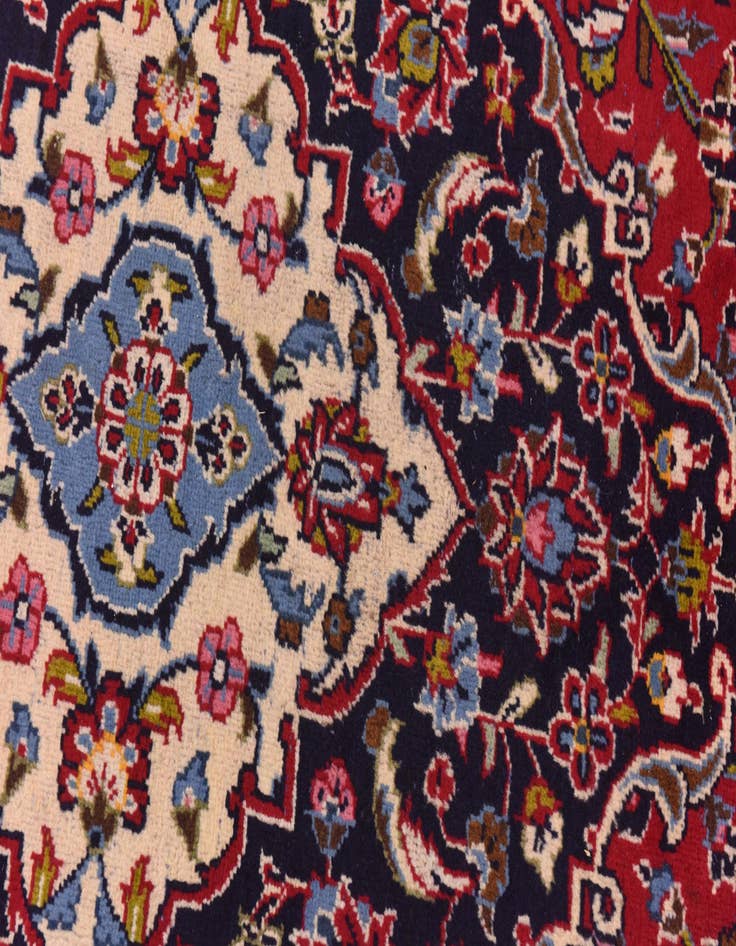 Detail image of  9' 9 x 13' 3  Hand Knotted Kashan Persian Wool Rug