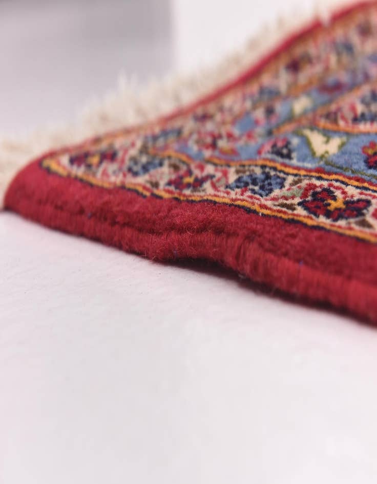 Detail image of  9' 9 x 13' 3  Hand Knotted Kashan Persian Wool Rug