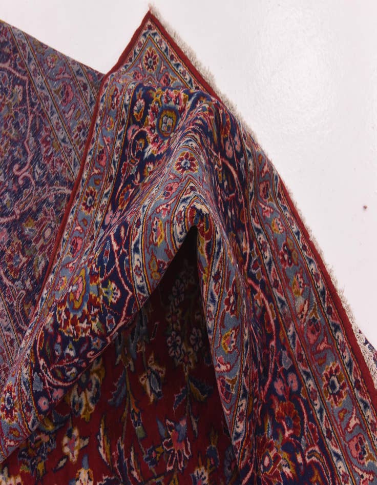 Detail image of  9' 9 x 13' 4  Hand Knotted Kashan Persian Wool Rug