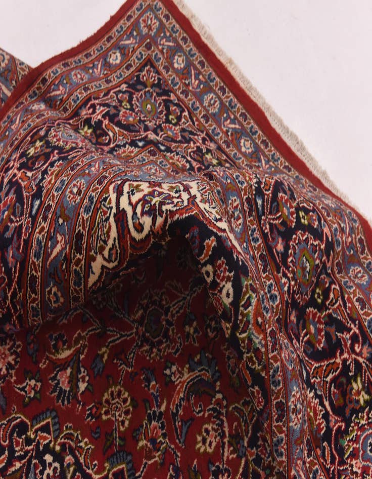 Detail image of  9' 9 x 12' 6  Hand Knotted Kashan Persian Wool Rug