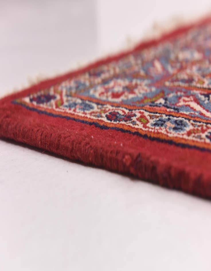 Detail image of  9' 9 x 12' 6  Hand Knotted Kashan Persian Wool Rug