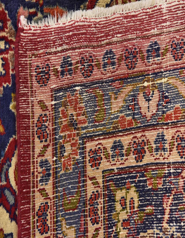 Detail image of  9' 6 x 13'  Hand Knotted Kashan Persian Wool Rug
