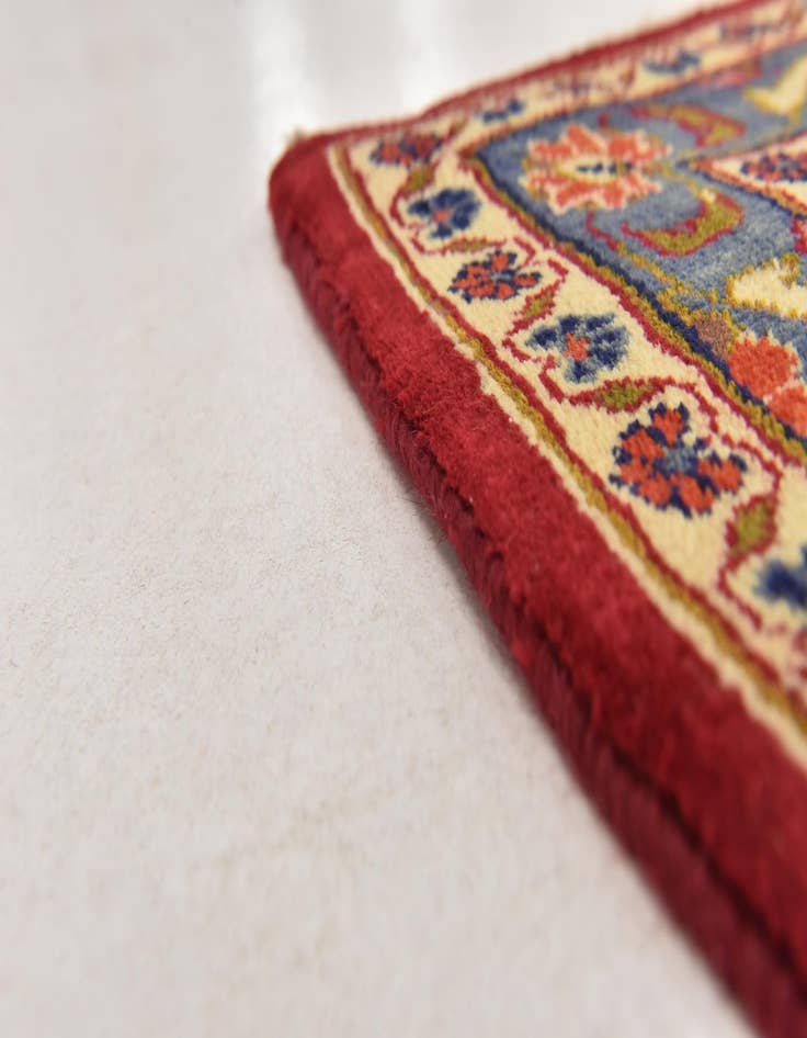 Detail image of  9' 6 x 13'  Hand Knotted Kashan Persian Wool Rug