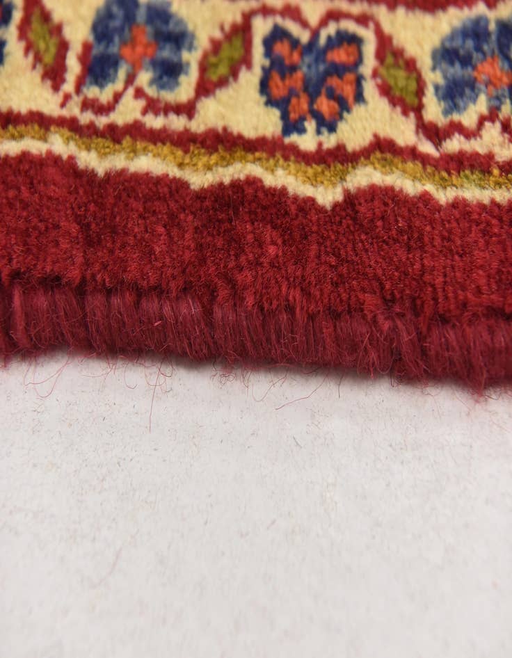 Detail image of  9' 6 x 13'  Hand Knotted Kashan Persian Wool Rug
