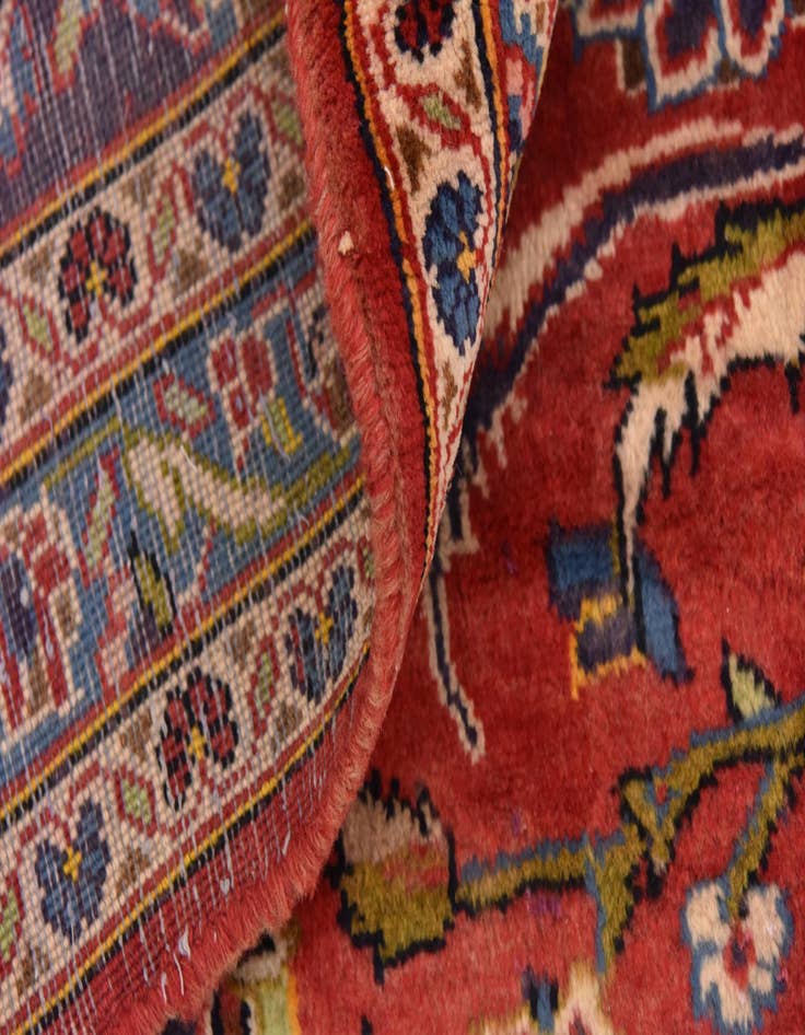 Detail image of  9' 8 x 13'  Hand Knotted Kashan Persian Wool Rug