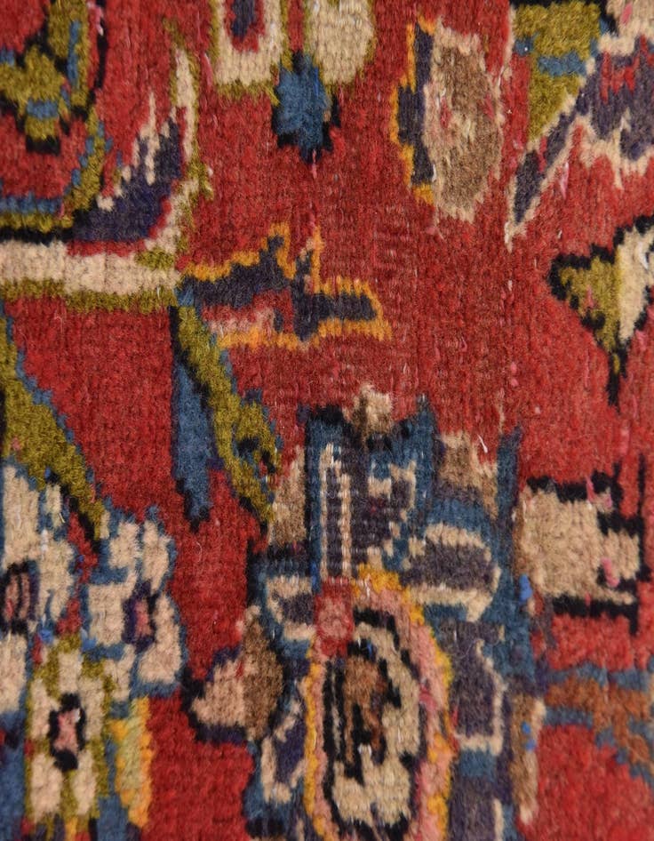 Detail image of  9' 8 x 13'  Hand Knotted Kashan Persian Wool Rug