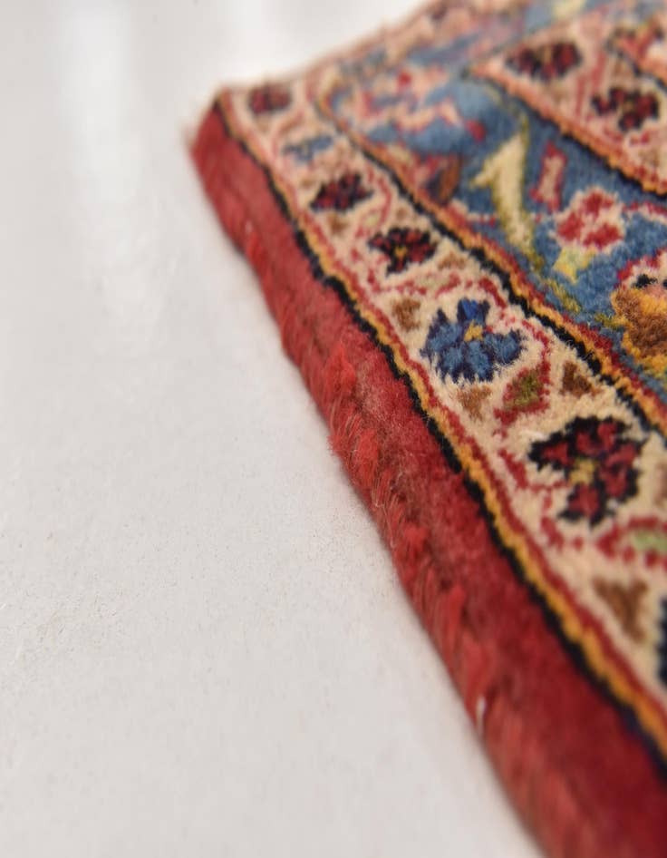 Detail image of  9' 8 x 13'  Hand Knotted Kashan Persian Wool Rug