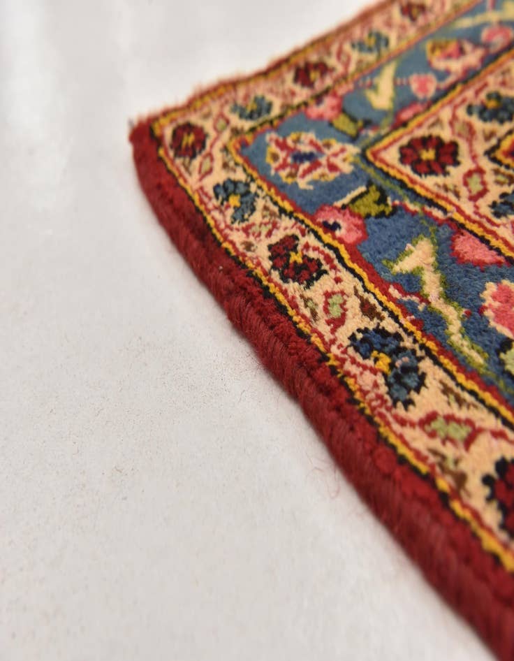 Detail image of  9' 6 x 12' 10  Hand Knotted Kashan Persian Wool Rug