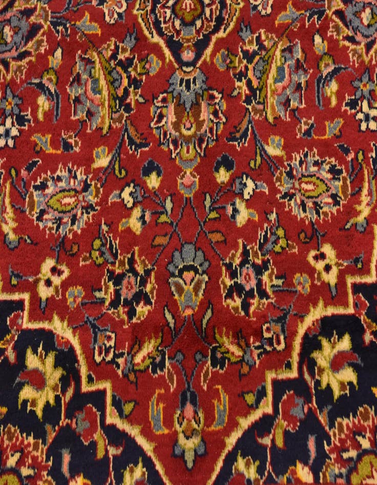 Detail image of  8' 7 x 11' 9  Hand Knotted Kashan Persian Wool Rug