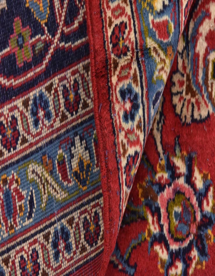 Detail image of  9' 7 x 12' 10  Hand Knotted Kashan Persian Wool Rug