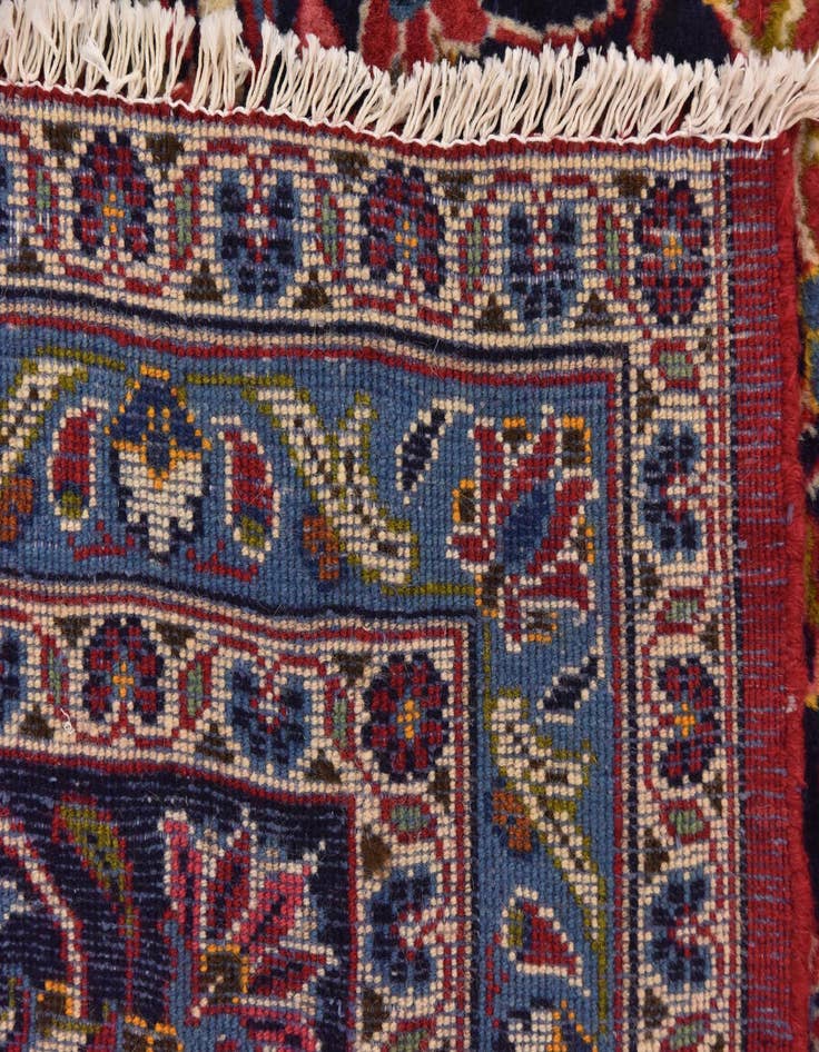 Detail image of  9' 7 x 12' 10  Hand Knotted Kashan Persian Wool Rug