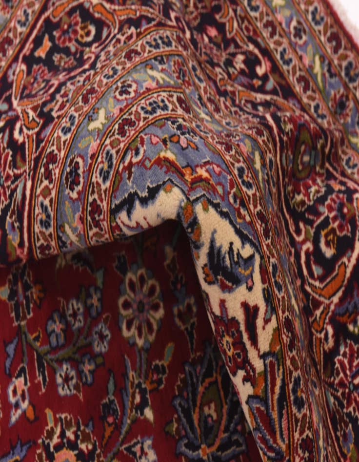 Detail image of  9' 8 x 13' 3  Hand Knotted Kashan Persian Wool Rug