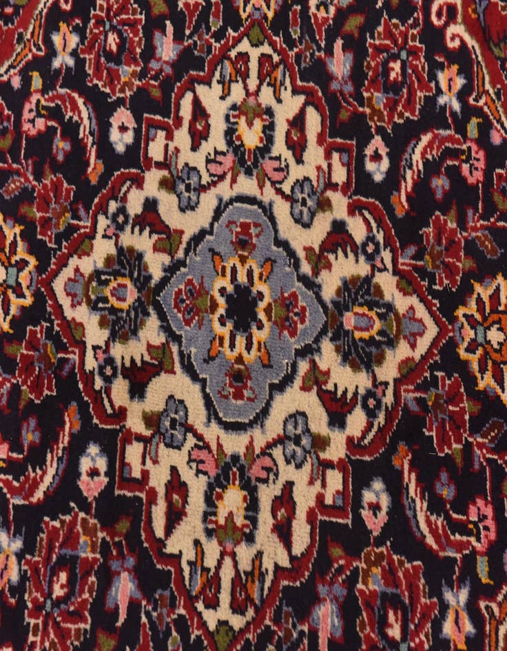 Detail image of  9' 8 x 13' 3  Hand Knotted Kashan Persian Wool Rug