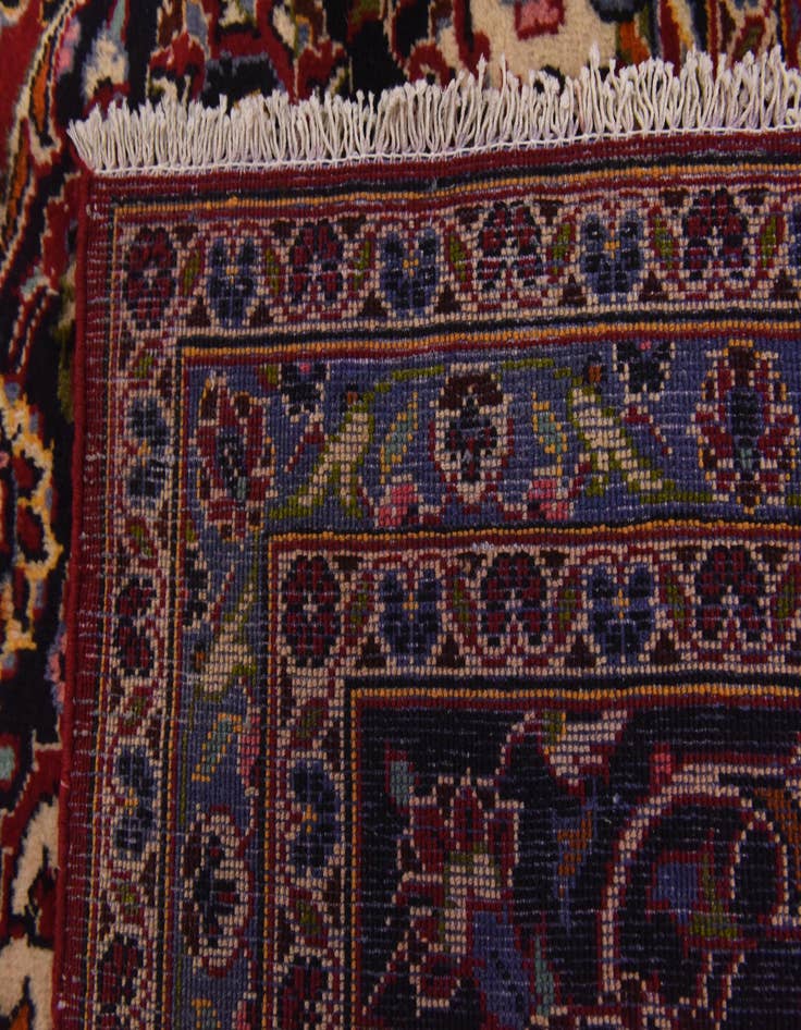 Detail image of  9' 8 x 13' 3  Hand Knotted Kashan Persian Wool Rug