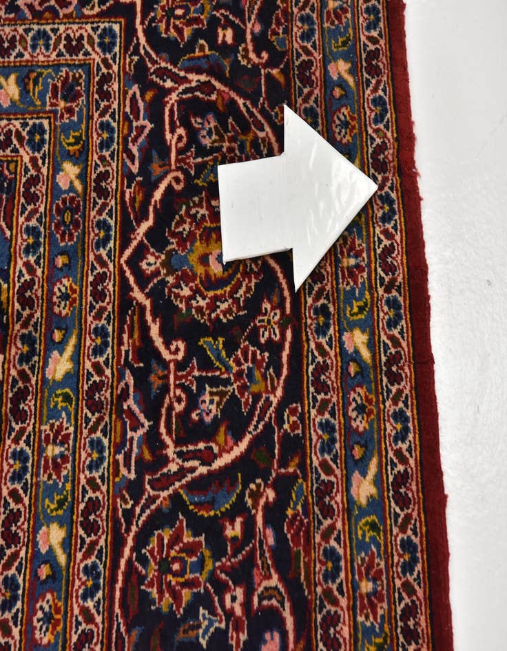 Detail image of  9' 7 x 13' 8  Hand Knotted Kashan Persian Wool Rug