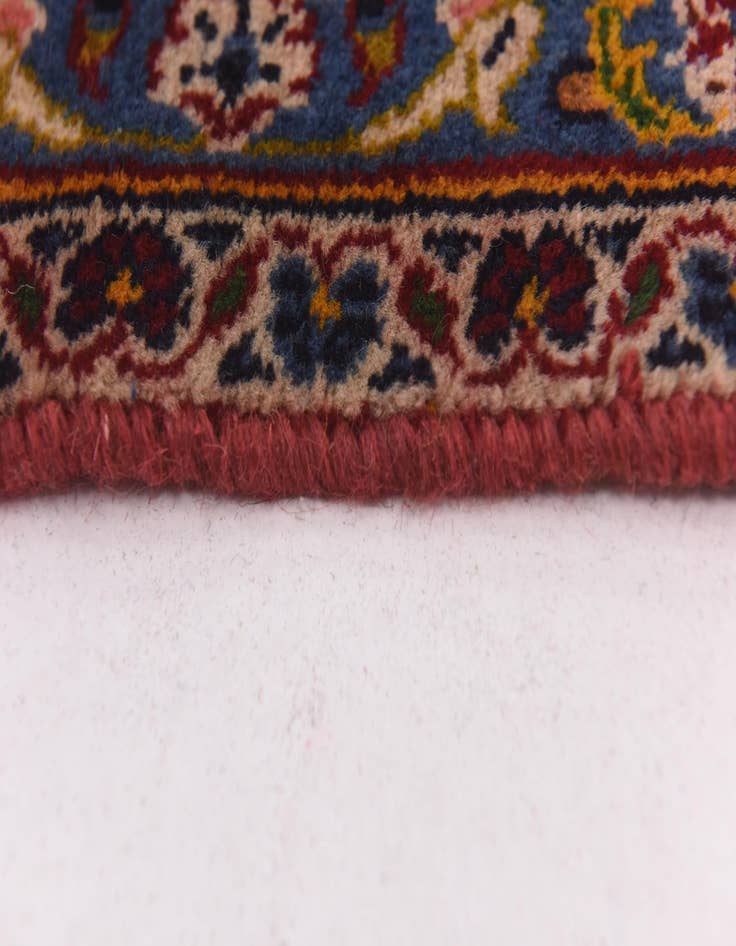 Detail image of  9' 6 x 12'  Hand Knotted Kashan Persian Wool Rug