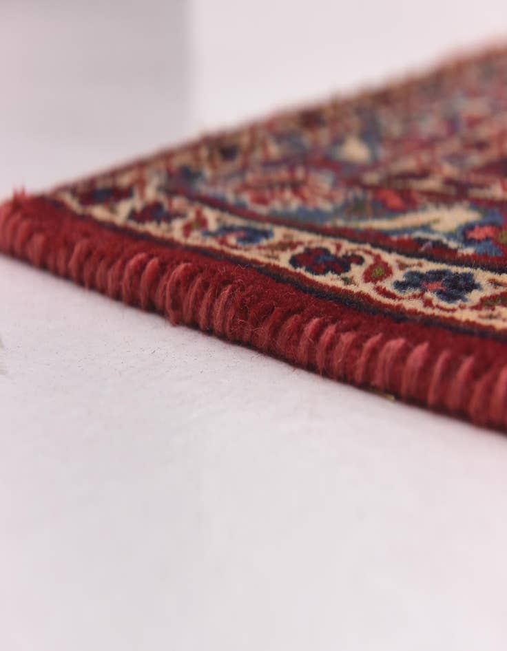 Detail image of  9' 6 x 13'  Hand Knotted Kashan Persian Wool Rug