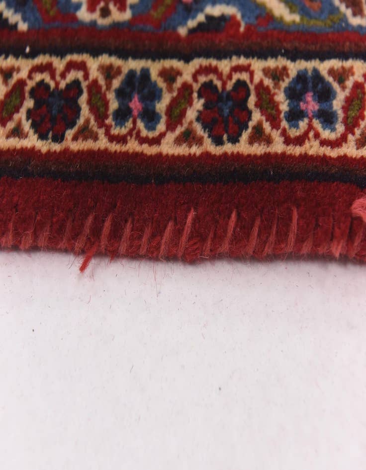 Detail image of  9' 6 x 13'  Hand Knotted Kashan Persian Wool Rug