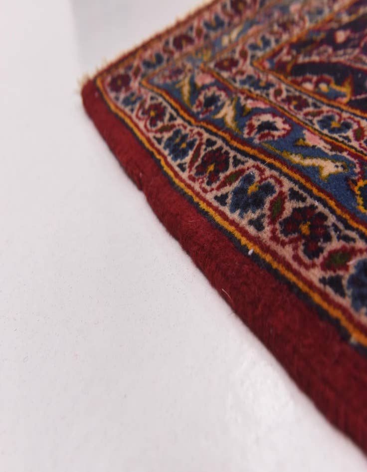 Detail image of  9' 7 x 12' 9  Hand Knotted Kashan Persian Wool Rug