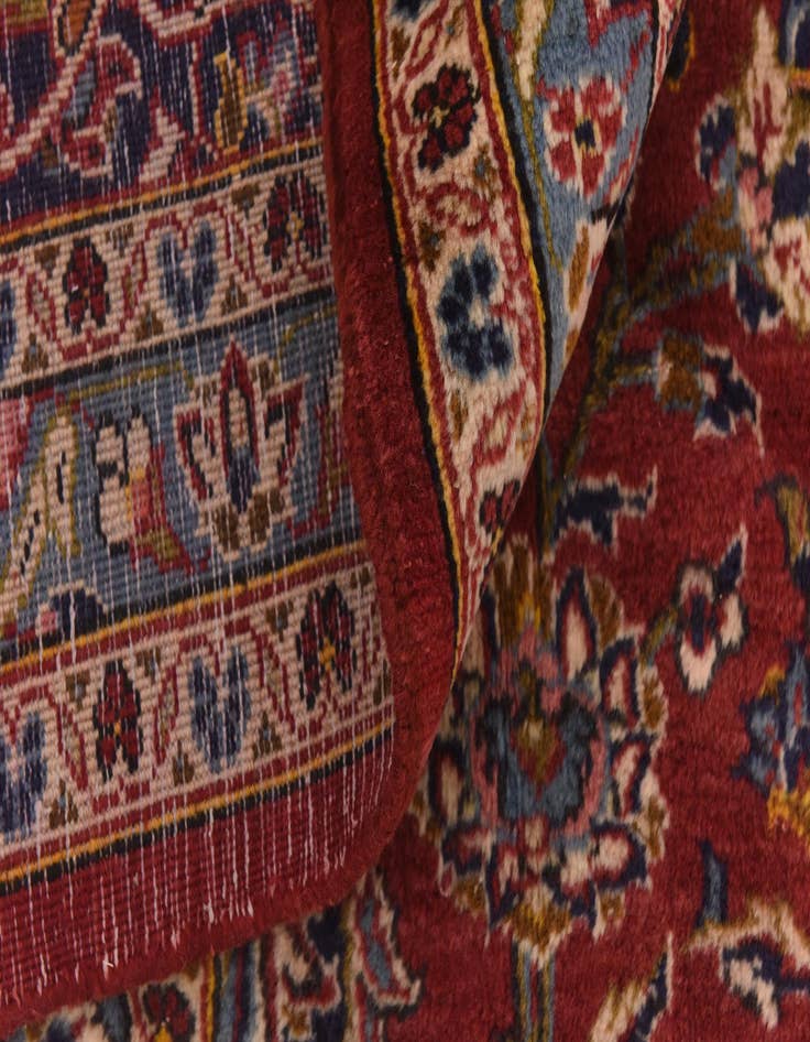 Detail image of  9' 9 x 13' 2  Hand Knotted Kashan Persian Wool Rug