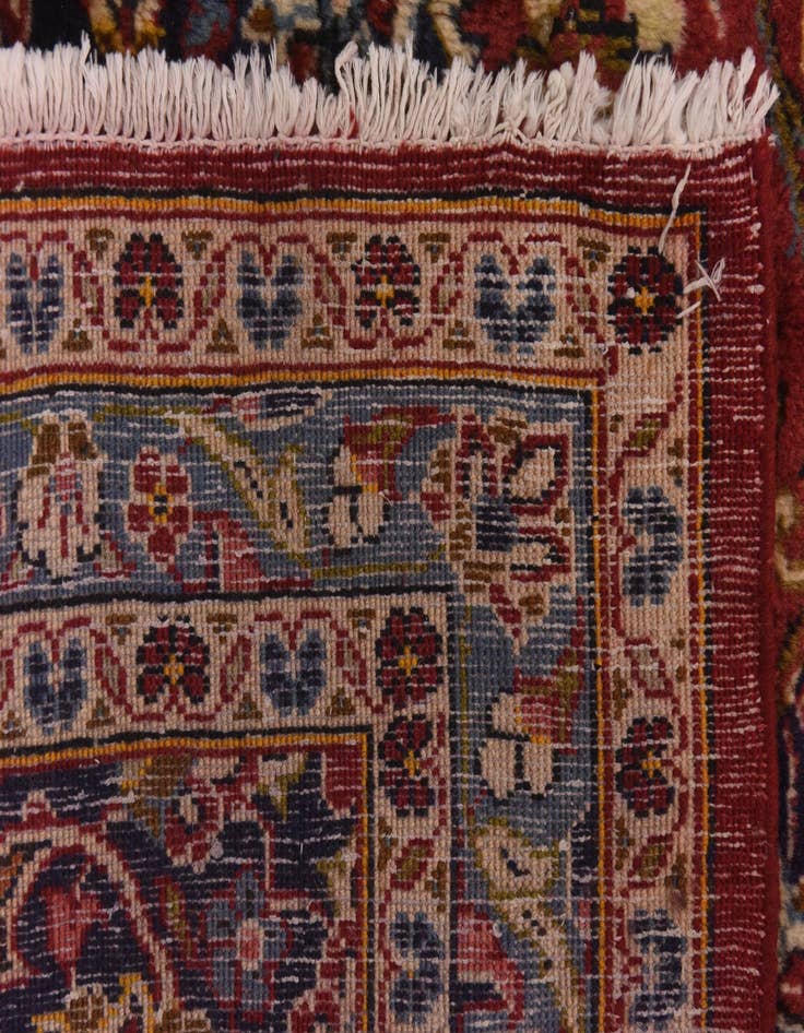 Detail image of  9' 9 x 13' 2  Hand Knotted Kashan Persian Wool Rug