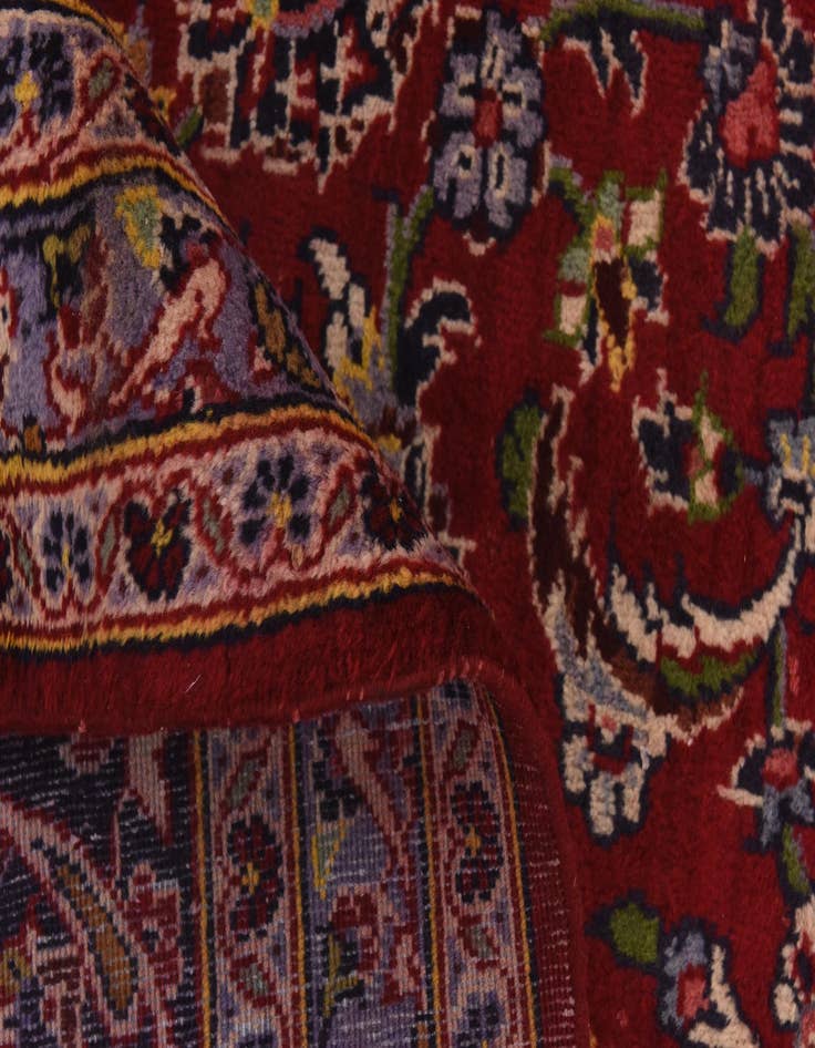 Detail image of  9' 9 x 13' 5  Hand Knotted Kashan Persian Wool Rug