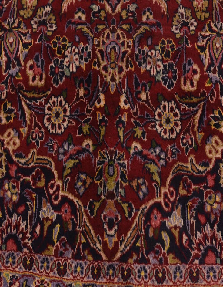Detail image of  9' 9 x 13' 5  Hand Knotted Kashan Persian Wool Rug
