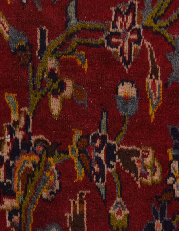 Detail image of  9' 8 x 13'  Hand Knotted Kashan Persian Wool Rug