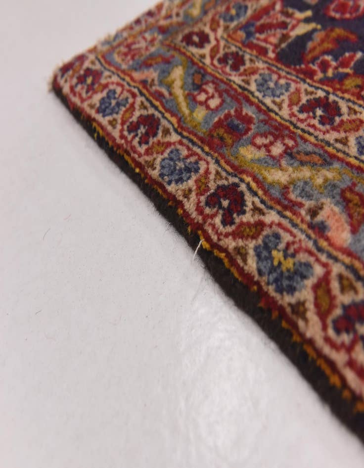 Detail image of  9' 8 x 13'  Hand Knotted Kashan Persian Wool Rug