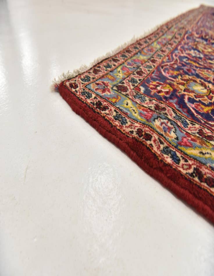 Detail image of  9' 7 x 13' 3  Hand Knotted Kashan Persian Wool Rug