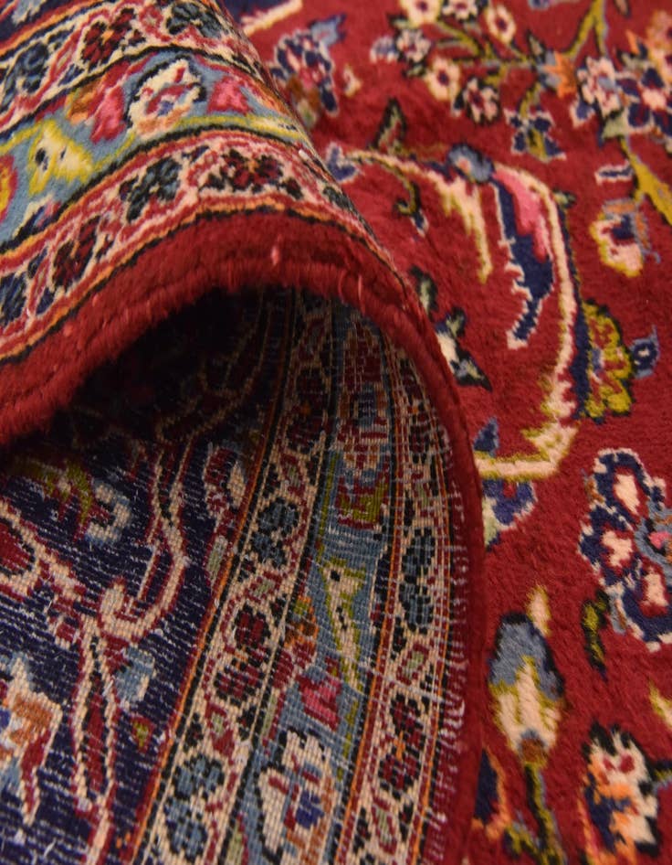 Detail image of  9' 7 x 13' 3  Hand Knotted Kashan Persian Wool Rug