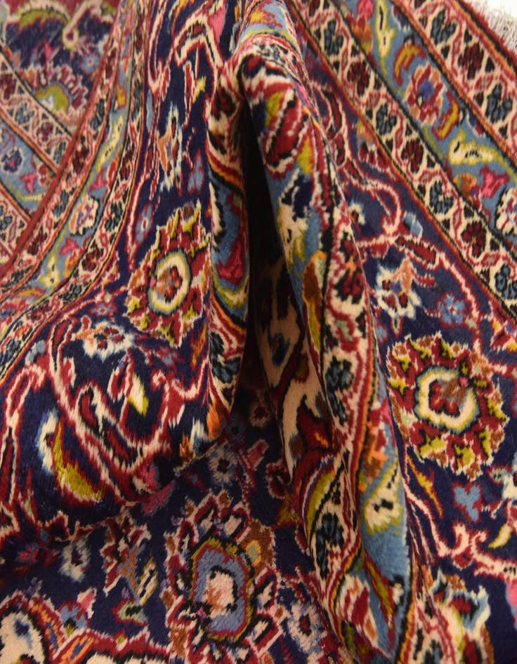 Detail image of  9' 7 x 13' 3  Hand Knotted Kashan Persian Wool Rug